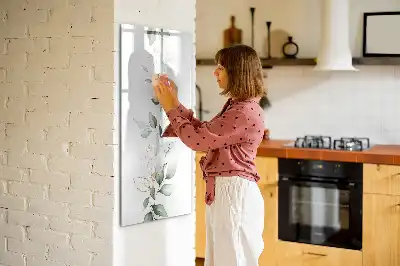 Magnetinė sauso valymo lenta su nendrių lapų raštu