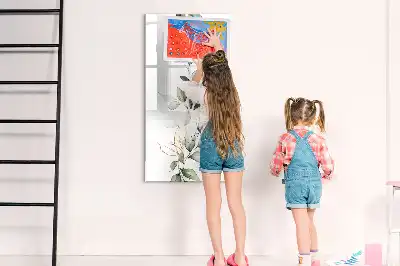 Magnetinė sauso valymo lenta su nendrių lapų raštu