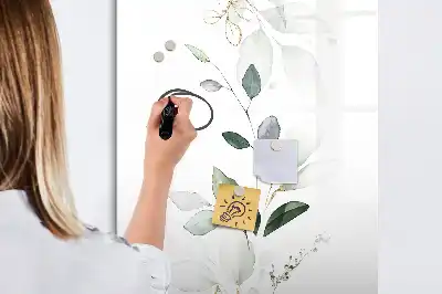 Magnetinė sauso valymo lenta su nendrių lapų raštu