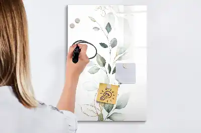 Magnetinė sauso valymo lenta su nendrių lapų raštu