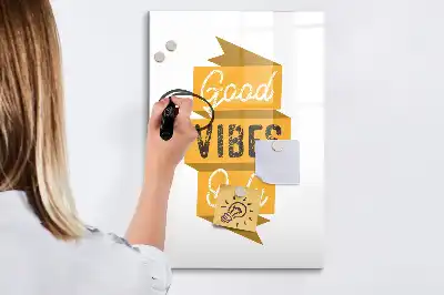 Magnetinė sauso valymo lenta tik geros emocijos