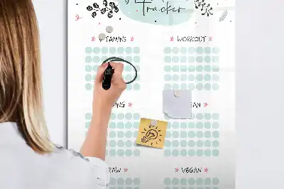 Magnetinė įpročių sekimo lenta sauso valymo