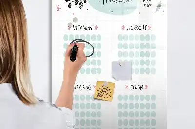 Magnetinė įpročių sekimo lenta sauso valymo