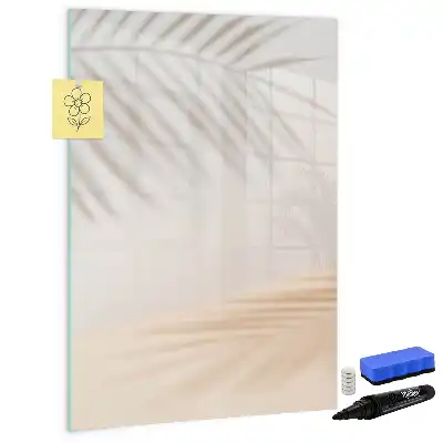 Magnetinė sauso valymo lenta palmės lapo šešėlio rašto