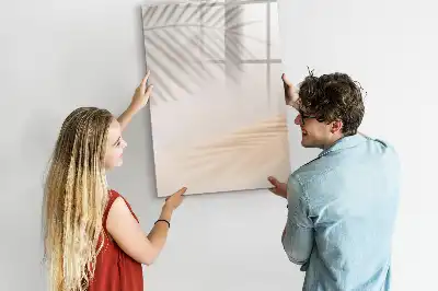 Magnetinė sauso valymo lenta palmės lapo šešėlio rašto