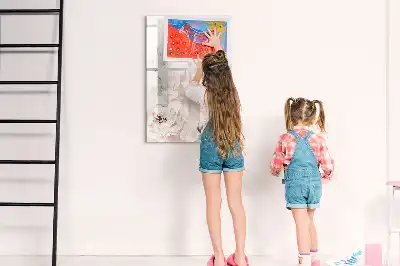 Magnetinė sauso valymo lenta su bijūnų dizainu