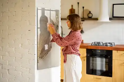 Magnetinė sauso valymo lenta blizgaus marmuro rašto