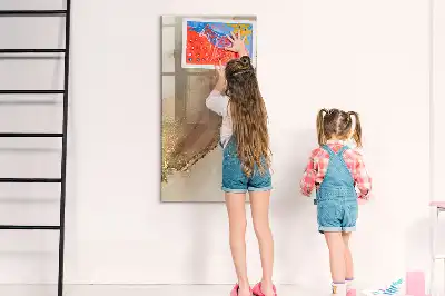 Magnetinė sauso valymo lenta blizgaus marmuro rašto