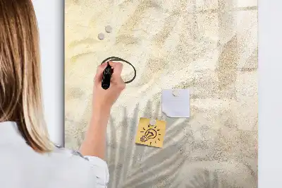 Magnetinė sauso valymo lenta su vasarišku paplūdimio smėlio motyvu