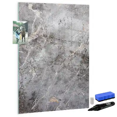Magnetinė sauso valymo lenta tamsaus marmuro rašto