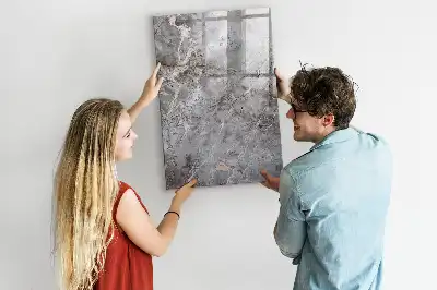 Magnetinė sauso valymo lenta tamsaus marmuro rašto