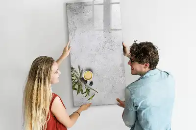 Magnetinė sauso valymo lenta betono ir alyvuogių spalvos