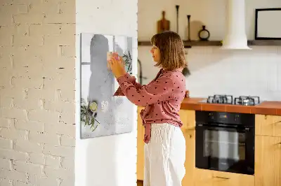 Magnetinė sauso valymo lenta betono ir alyvuogių spalvos