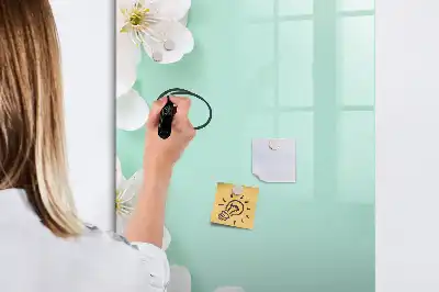 Magnetinė sauso valymo lenta su žydinčių gėlių motyvu