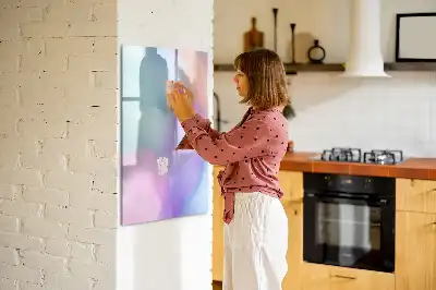 Magnetinė sauso valymo lenta pastelinės plunksnos