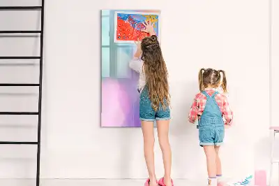 Magnetinė sauso valymo lenta pastelinės plunksnos