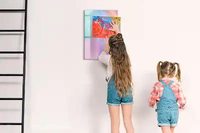 Magnetinė sauso valymo lenta pastelinės plunksnos