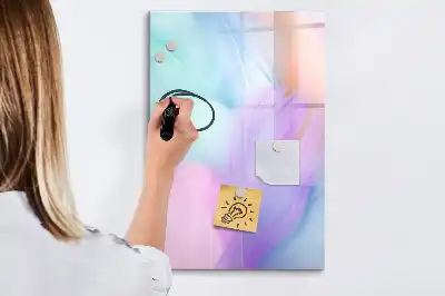 Magnetinė sauso valymo lenta pastelinės plunksnos
