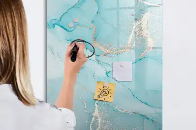 Magnetinė lenta sausam valymui dekoratyvinio marmuro rašto