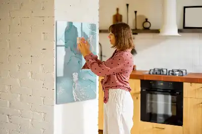 Magnetinė lenta sausam valymui dekoratyvinio marmuro rašto
