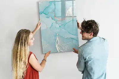 Magnetinė lenta sausam valymui dekoratyvinio marmuro rašto