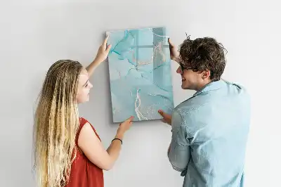 Magnetinė lenta sausam valymui dekoratyvinio marmuro rašto