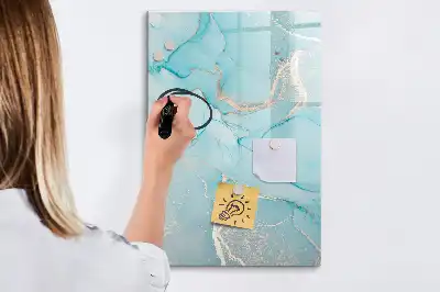 Magnetinė lenta sausam valymui dekoratyvinio marmuro rašto