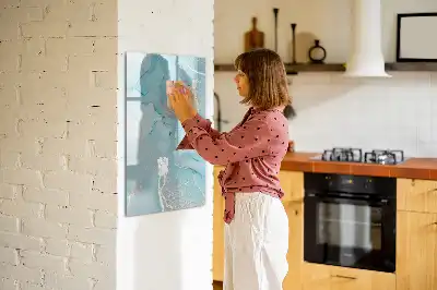 Magnetinė lenta sausam valymui dekoratyvinio marmuro rašto