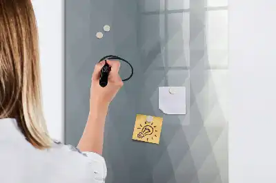 Magnetinė sauso valymo lenta pilkos spalvos bangų abstrakcija