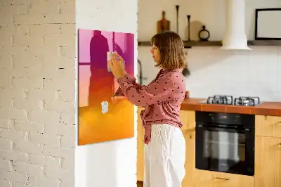 Magnetinė sauso valymo lenta gradientinis saulėtekio dizainas