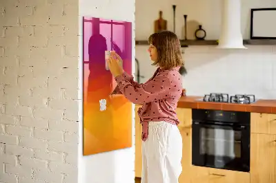 Magnetinė sauso valymo lenta gradientinis saulėtekio dizainas