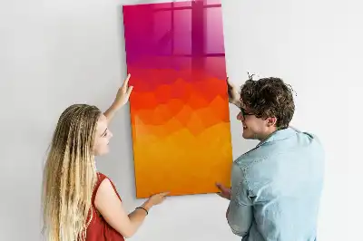 Magnetinė sauso valymo lenta gradientinis saulėtekio dizainas