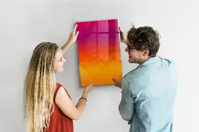 Magnetinė sauso valymo lenta gradientinis saulėtekio dizainas