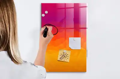 Magnetinė sauso valymo lenta gradientinis saulėtekio dizainas