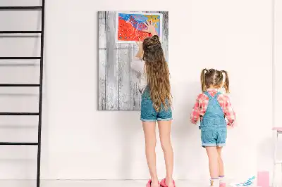 Sauso valymo magnetinė lenta Dažytas medis