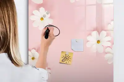 Magnetinė sauso valymo lenta su gėlių motyvu