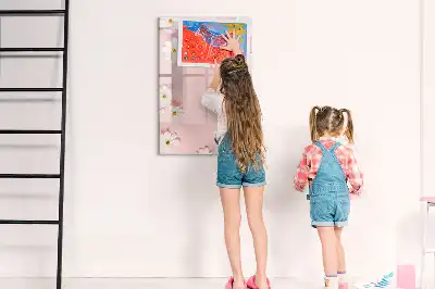 Magnetinė sauso valymo lenta su gėlių motyvu