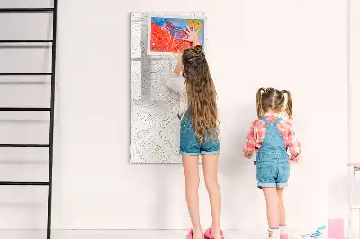 Magnetinė sauso valymo lenta su abstrakčių linijų raštu