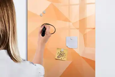 Magnetinė sauso valymo lenta trikampių abstrakcijos dizaino