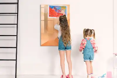 Magnetinė sauso valymo lenta trikampių abstrakcijos dizaino