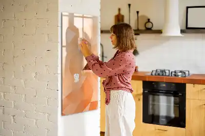 Magnetinė sauso valymo lenta trikampių abstrakcijos dizaino