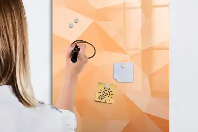 Magnetinė sauso valymo lenta trikampių abstrakcijos dizaino