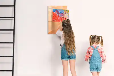 Magnetinė sauso valymo lenta trikampių abstrakcijos dizaino