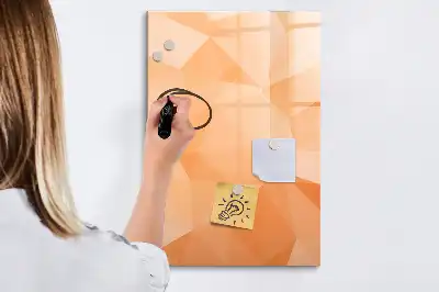 Magnetinė sauso valymo lenta trikampių abstrakcijos dizaino