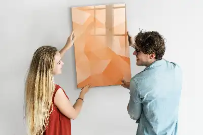 Magnetinė sauso valymo lenta trikampių abstrakcijos dizaino