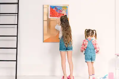 Magnetinė sauso valymo lenta trikampių abstrakcijos dizaino