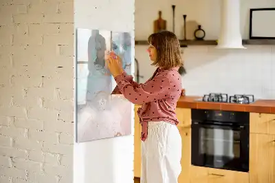 Magnetinė sauso valymo lenta su abstraktaus rašalo dizainu