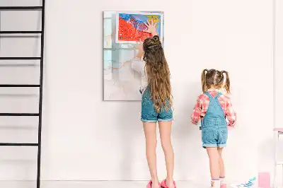 Magnetinė sauso valymo lenta su abstraktaus rašalo dizainu