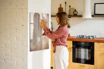Magnetinė sauso valymo lenta Šviesios medinės lentos