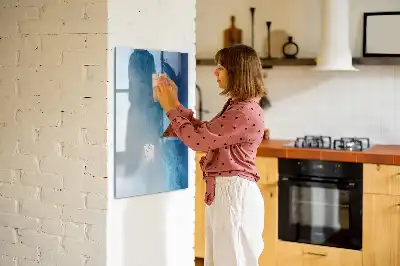 Magnetinė sauso valymo lenta su vandens abstrakcijos motyvu